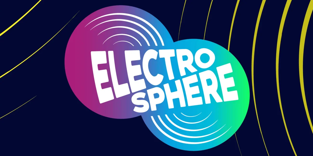 Electro Sphere brand design logo vibrant gradient concentric circles | Welcome to Bird Girl Studio